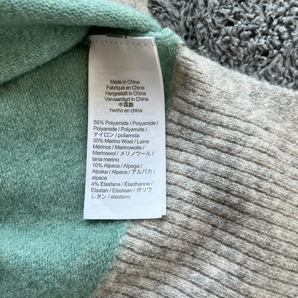 J Crew Sweater Merino Wool Alpaca Blend Oversized XXS Striped Preppy Y2K 16935 - Picture 7 of 10